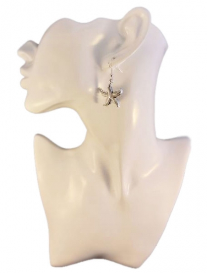 Preview: Seestern Ohrringe Vintage Optik sea star starfish